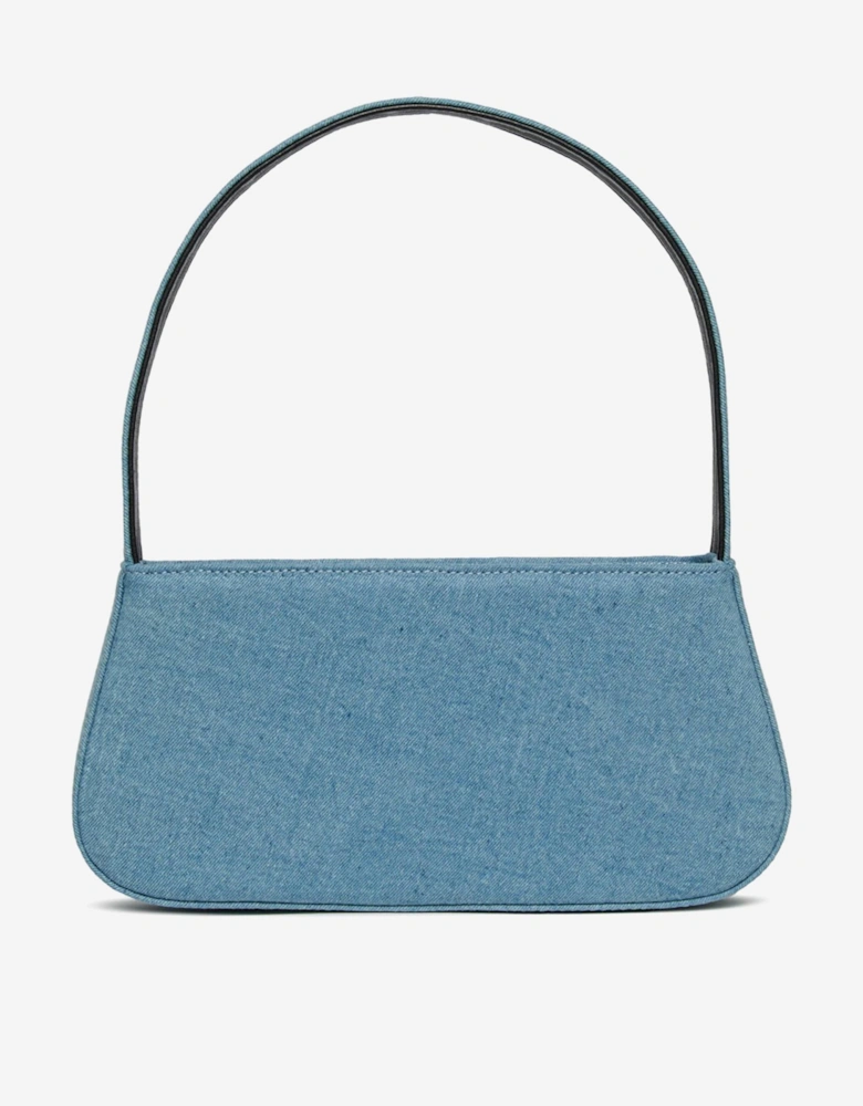 Girls Denim and Rhinestones Shoulder Bag in Blue (25cm)