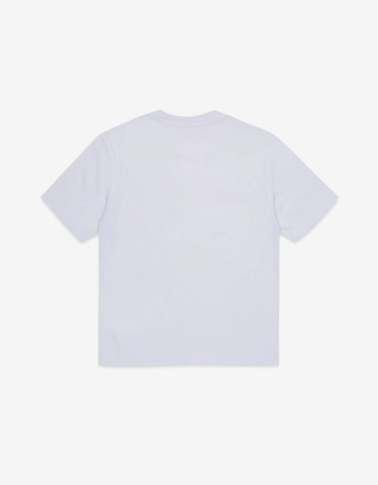 Boys Oval D Print T-Shirt in White