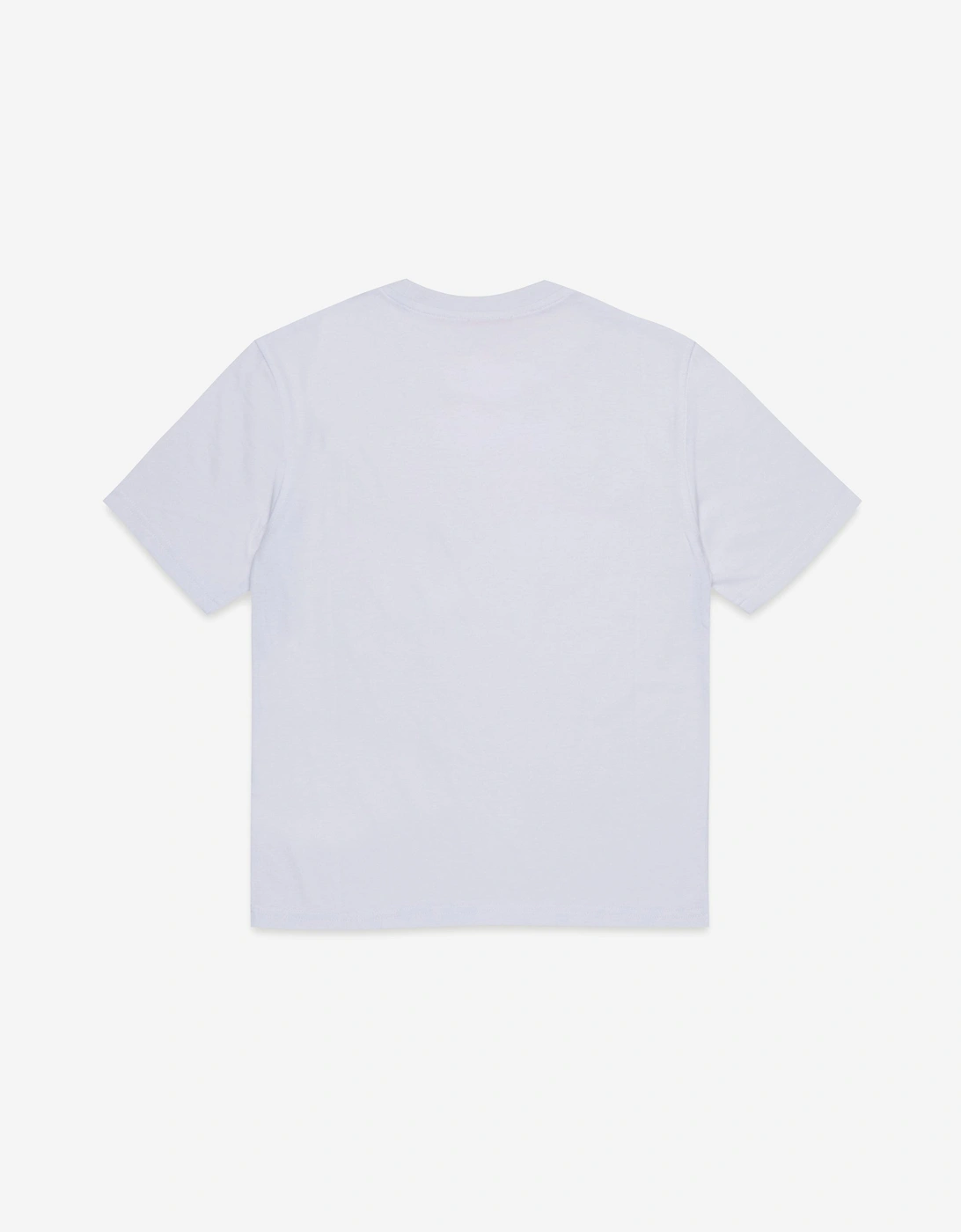 Boys Oval D Print T-Shirt in White
