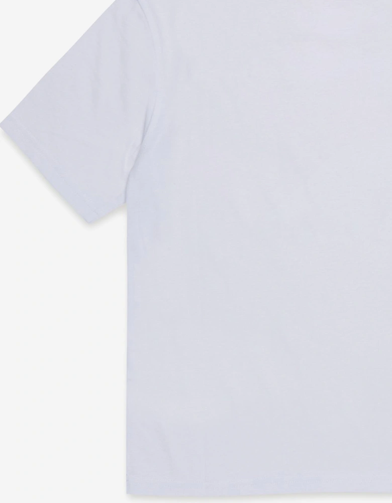 Boys Oval D Print T-Shirt in White