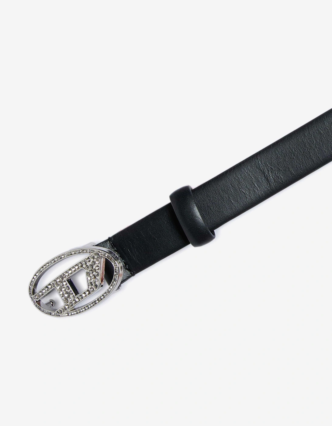 Girls Oval D Buckle Belt in Blsck