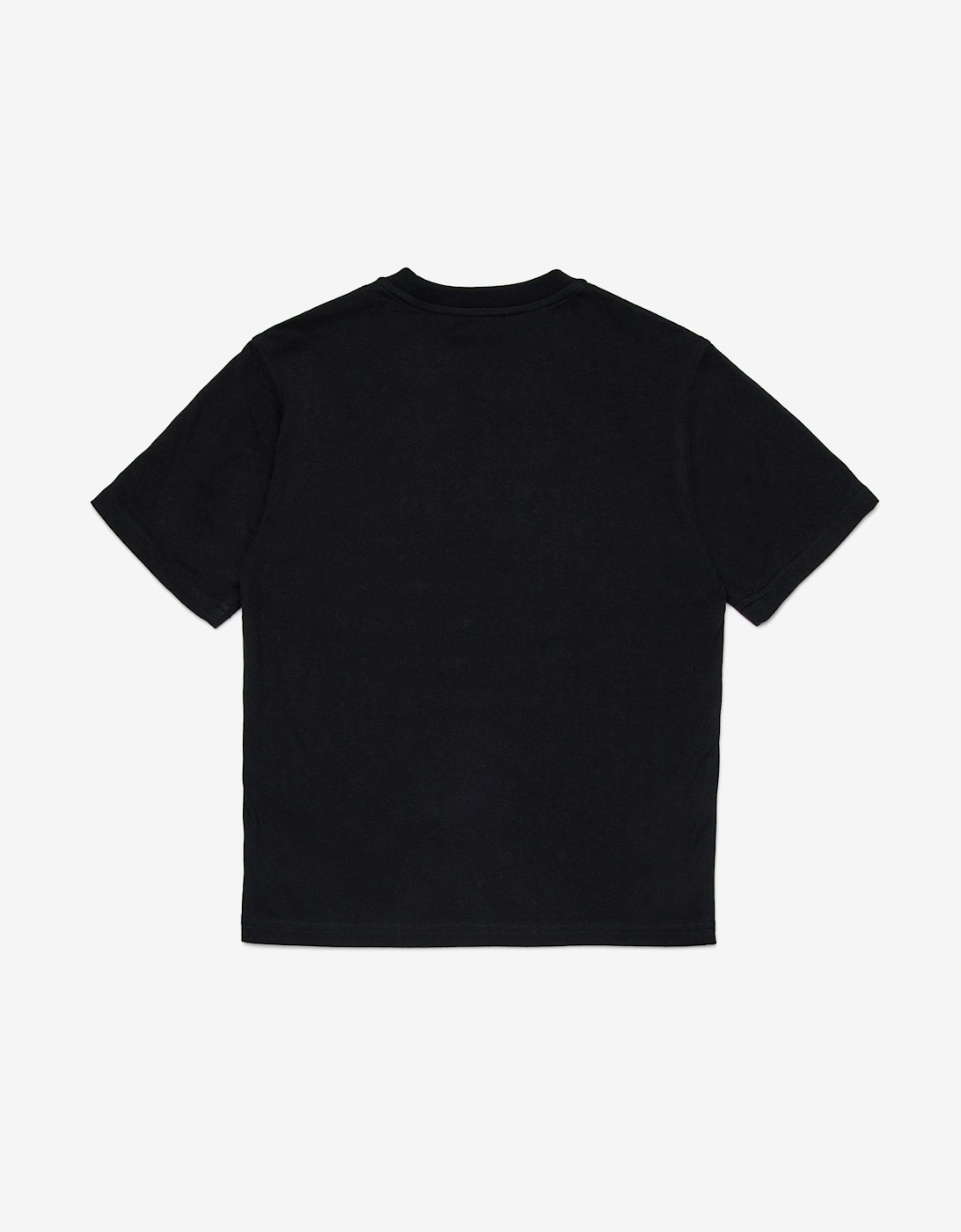 Boys Oval D Print T-Shirt in Black