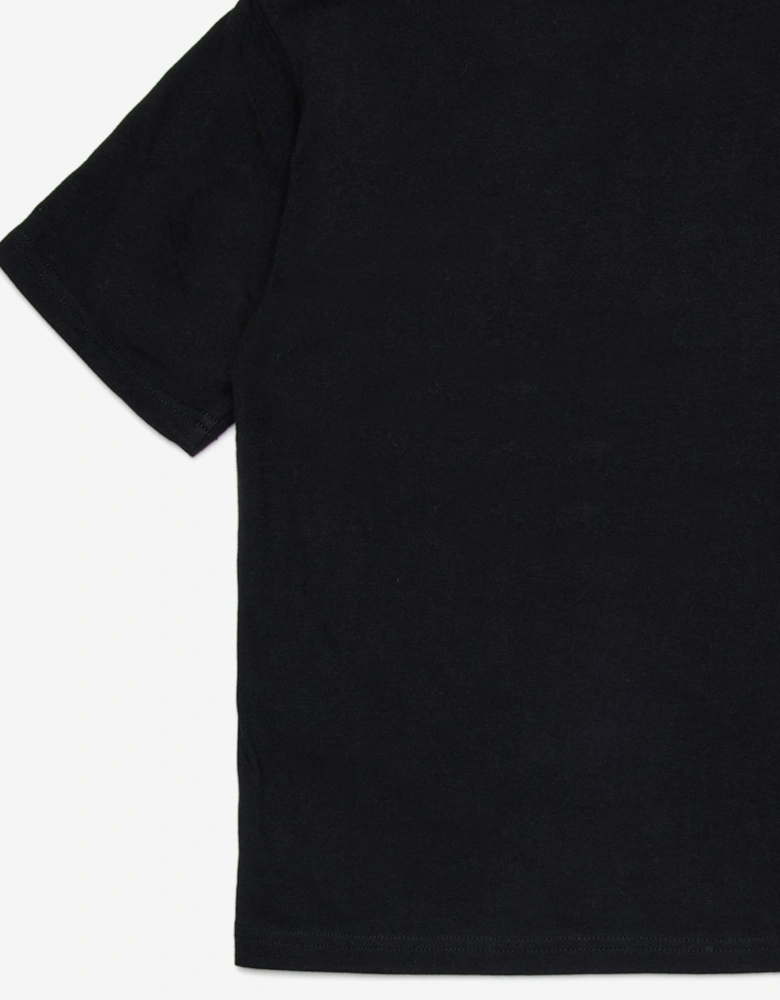 Boys Oval D Print T-Shirt in Black