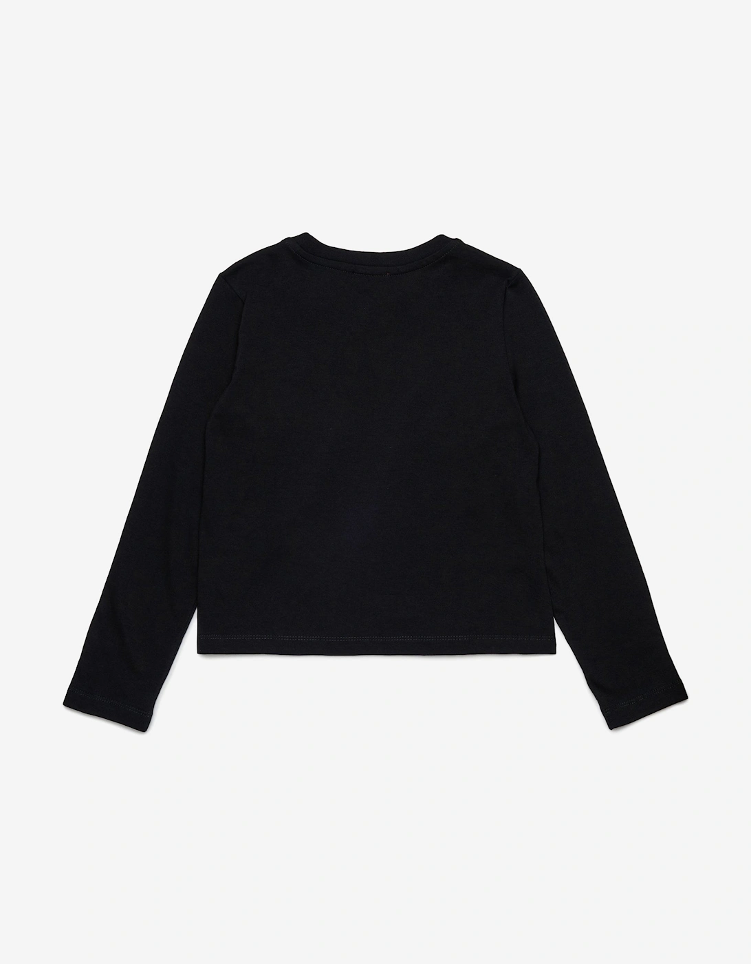 Girls Long Sleeve Logo T-Shirt in Black
