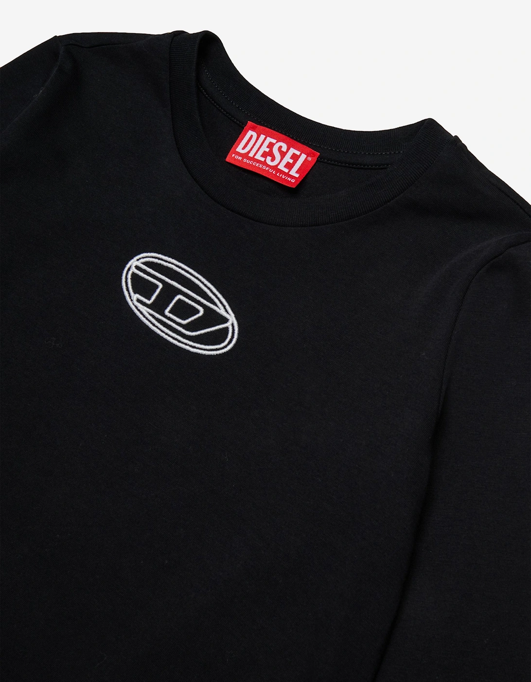 Girls Long Sleeve Logo T-Shirt in Black