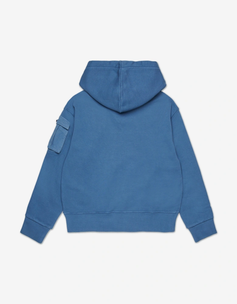 Kids Maple Leaf Logo Hoodie in Blue
