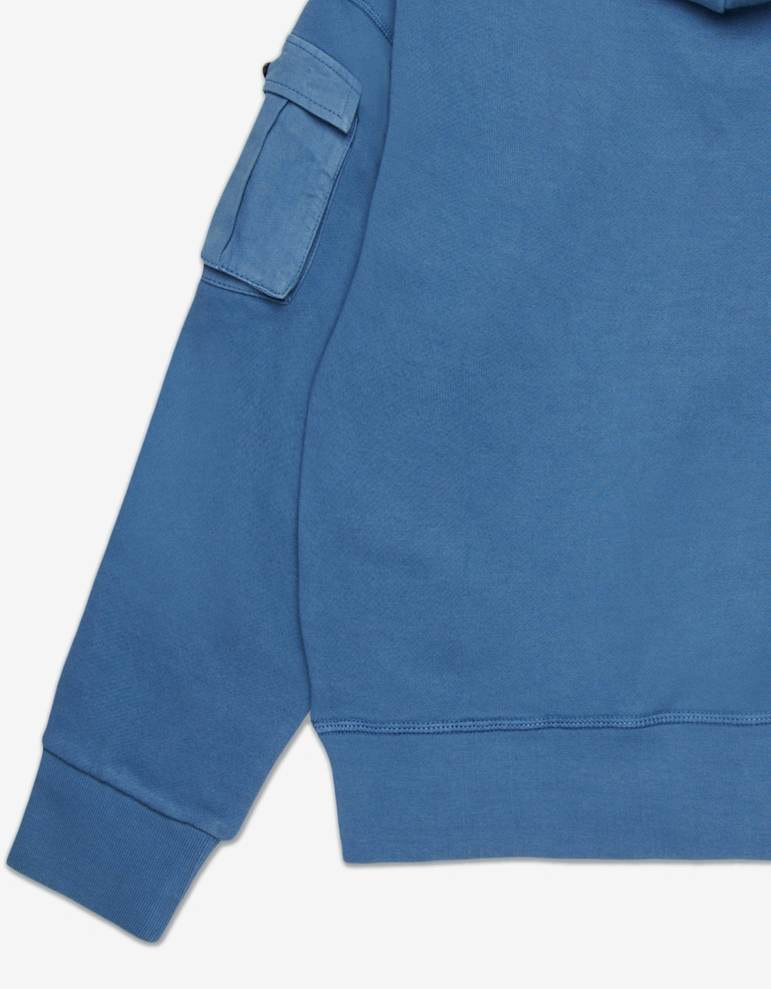 Kids Maple Leaf Logo Hoodie in Blue