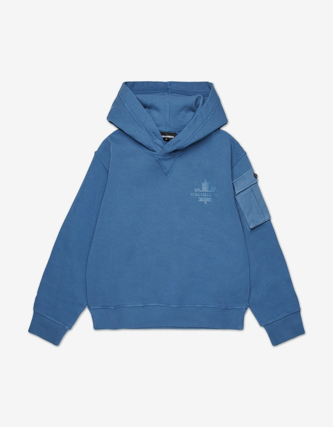 Kids Maple Leaf Logo Hoodie in Blue, 5 of 4