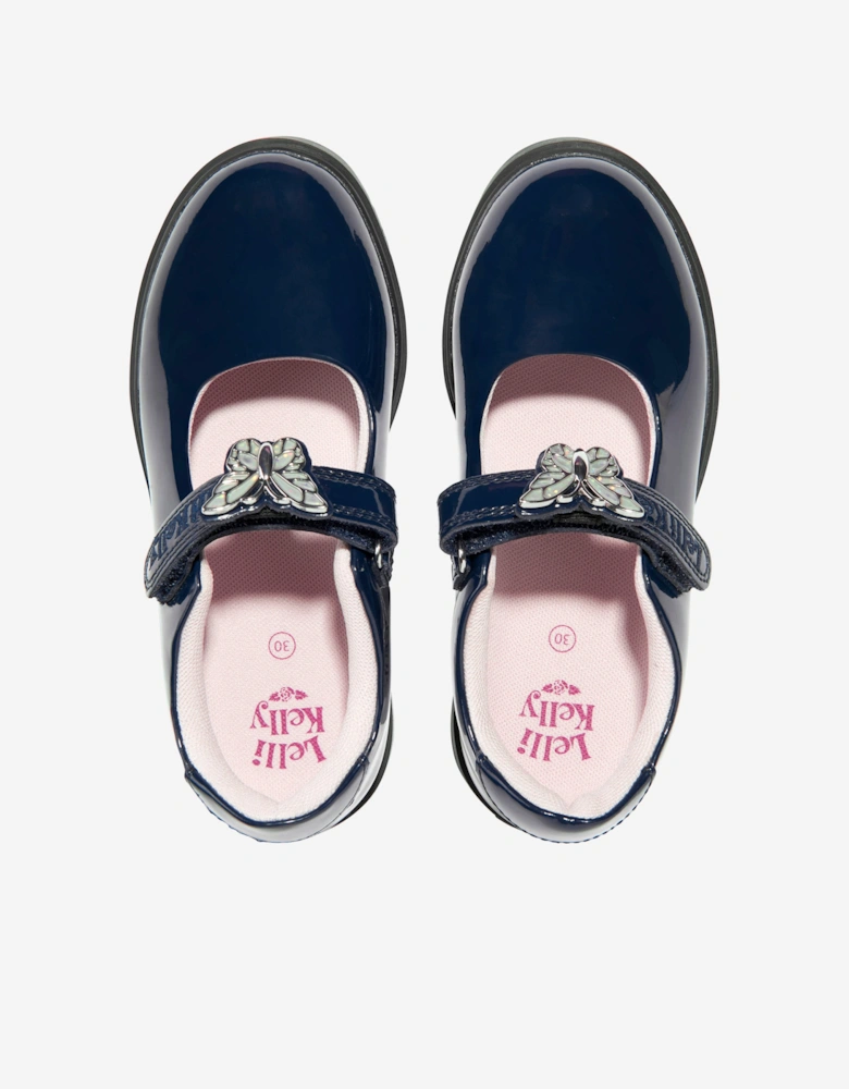 Girls Delilah Interchangeable School Shoes in Navy