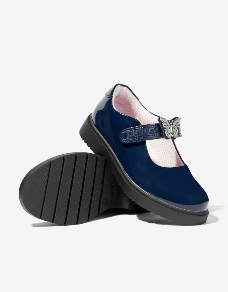 Girls Delilah Interchangeable School Shoes in Navy