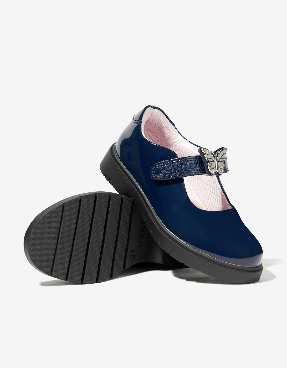 Girls Delilah Interchangeable School Shoes in Navy