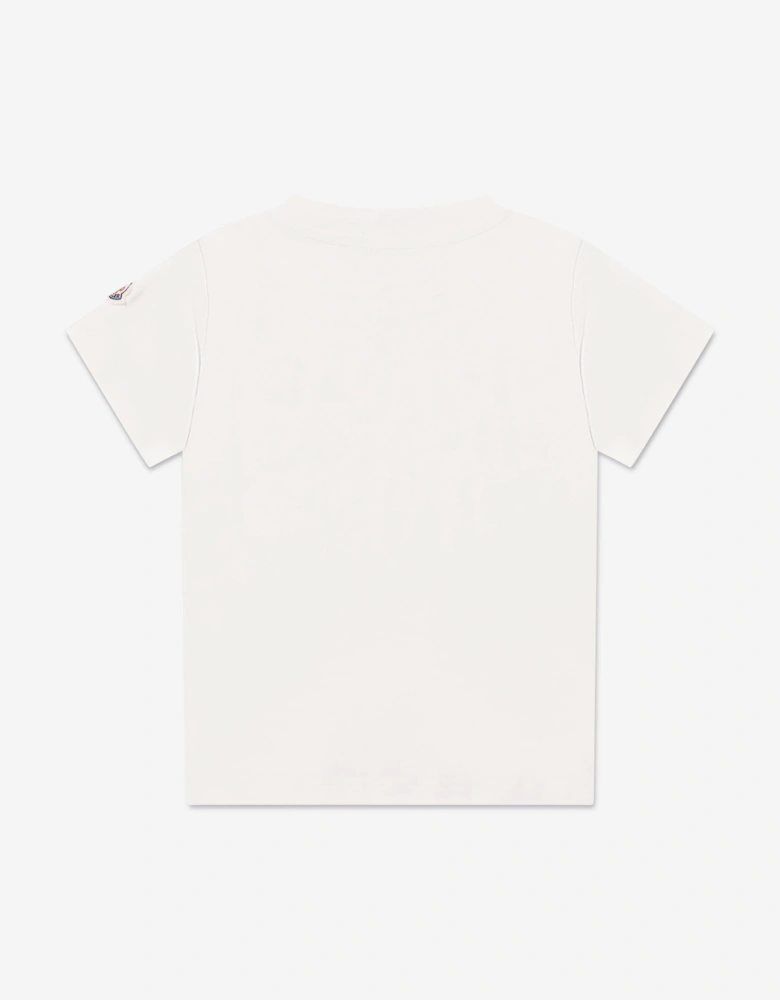 Enfant Boys Logo Print T-Shirt in Ivory