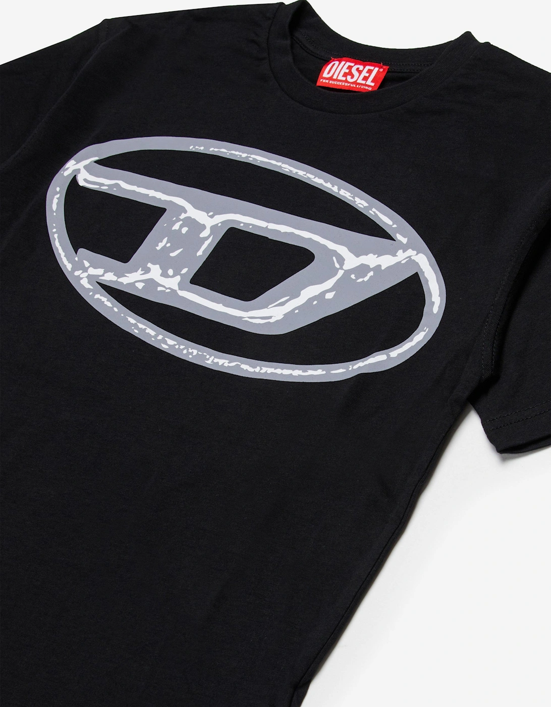 Boys Oval D Logo T-Shirt in Black