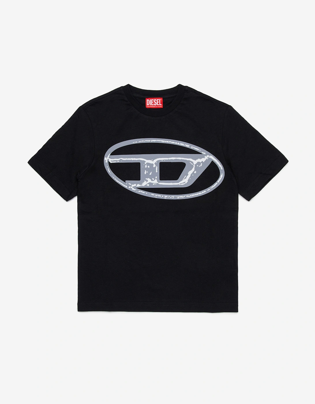 Boys Oval D Logo T-Shirt in Black, 5 of 4
