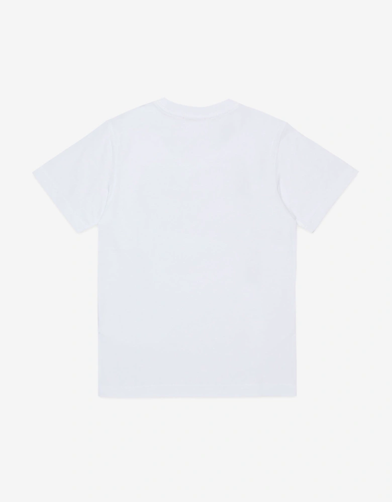 Boys Logo Print T-Shirt in White