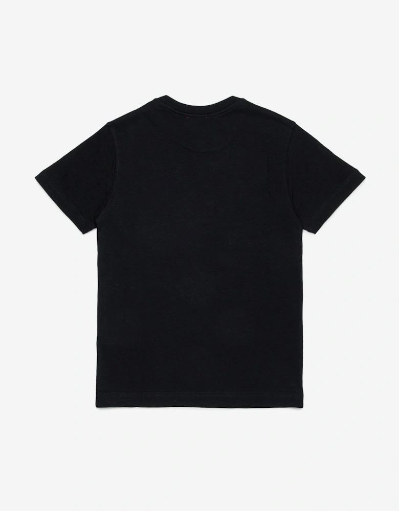 Boys Logo Print T-Shirt in Black