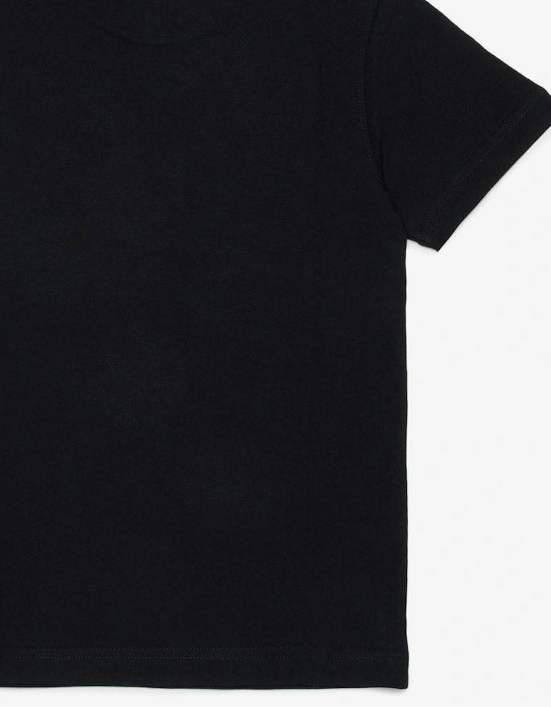 Boys Logo Print T-Shirt in Black