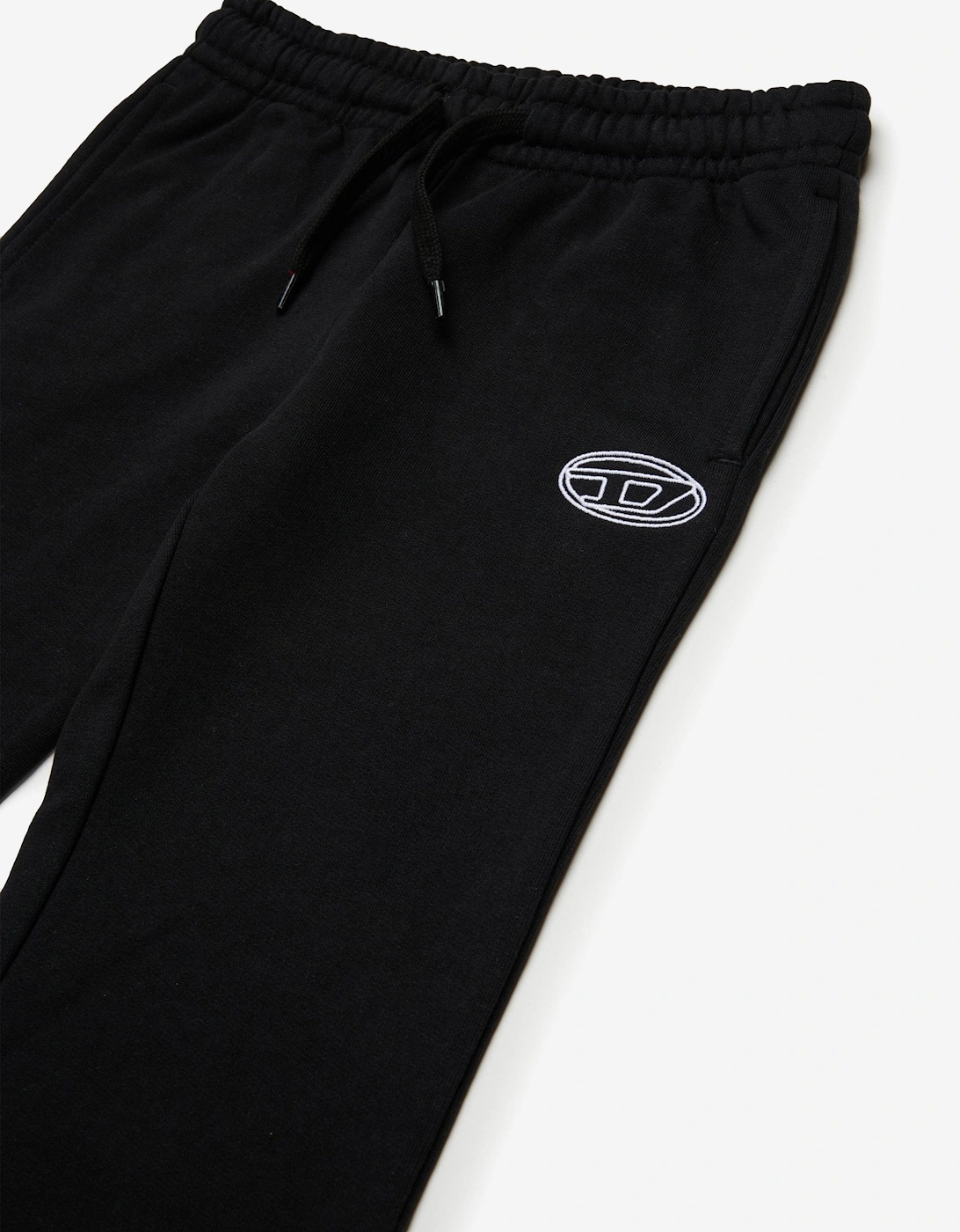 Girls Flared Logo Joggers in Black