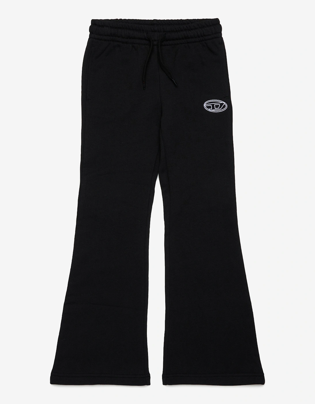 Girl's Diesel Girls Flared Logo Joggers in Black - Size: 14 years