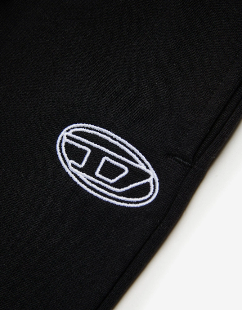 Girls Flared Logo Joggers in Black