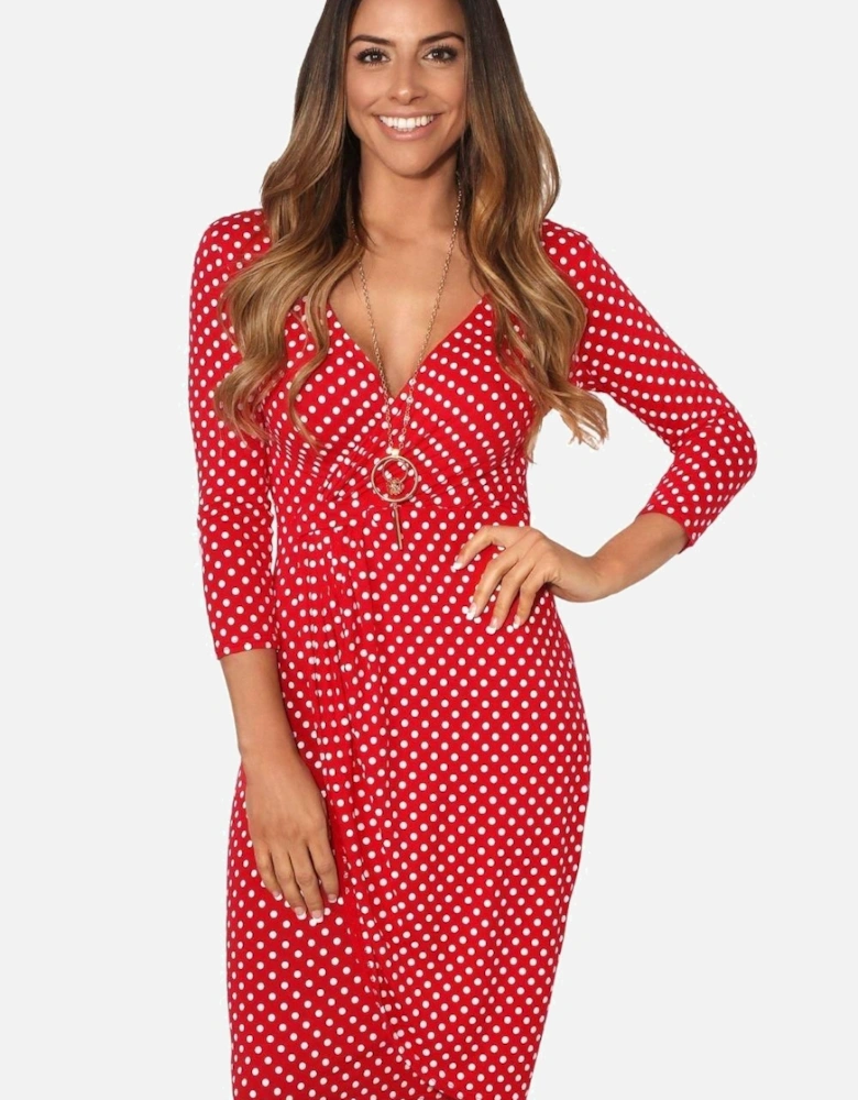 Polka Dot Crossover Dress