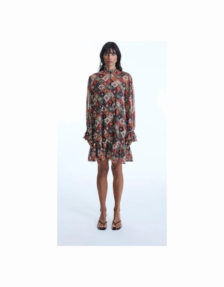 Birds Eye Midi Dress