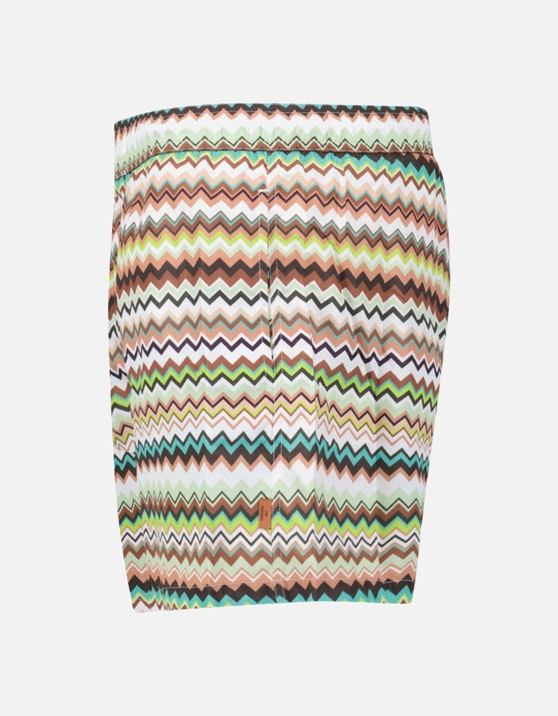 Zig Zag Swim Shorts Multi Green And Brown