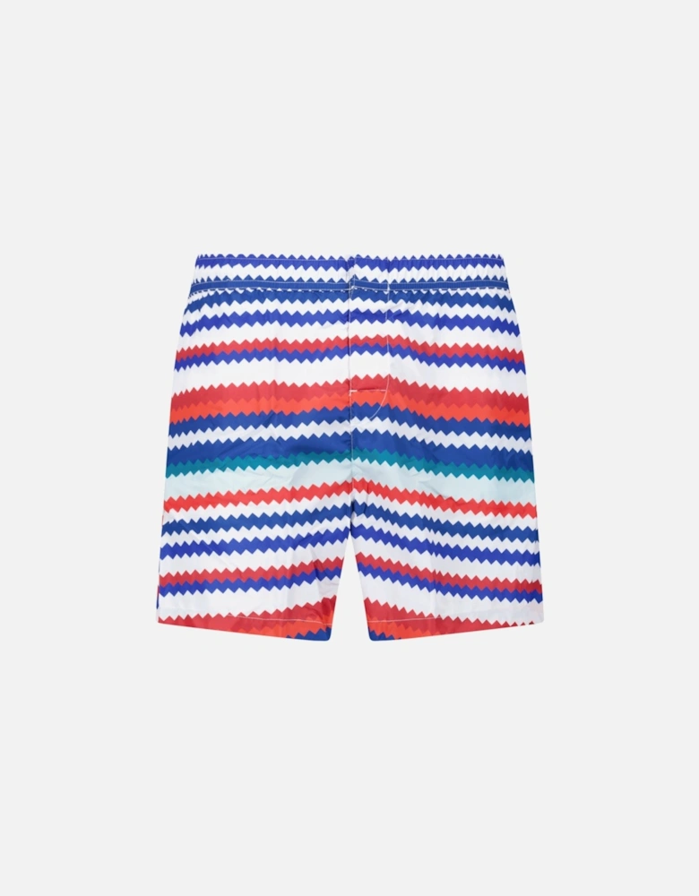 Zig Zag Swim Shorts Multi Red