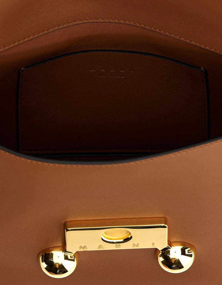 Elegant Structured Flap Closure Shoulder Bag with Adjustable Strap