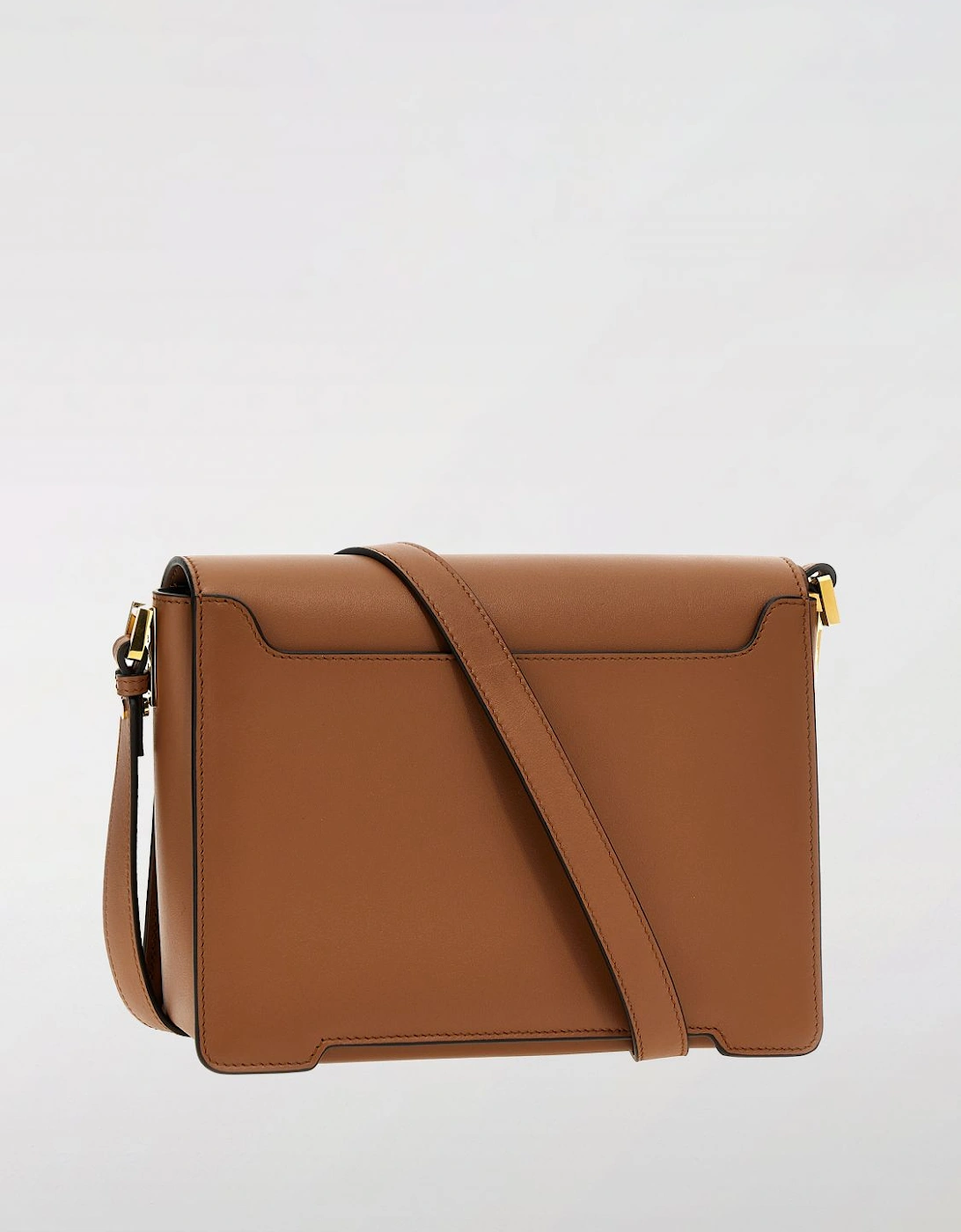 Elegant Structured Flap Closure Shoulder Bag with Adjustable Strap