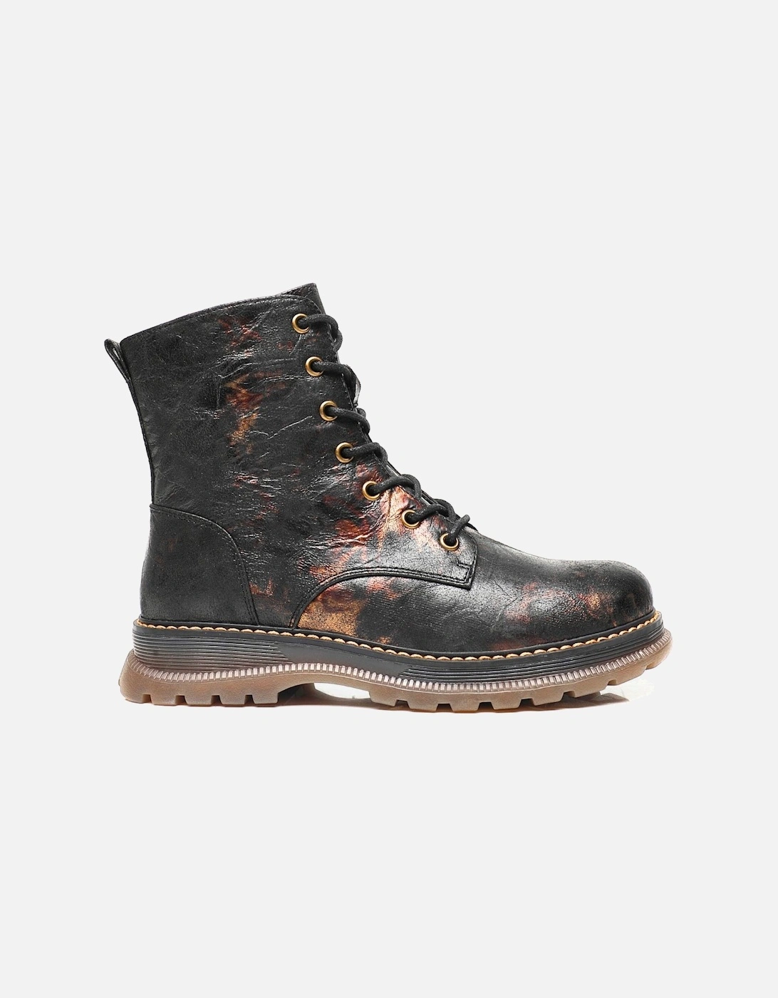Combat Boots - Chunky - Lace Up Ankle Boots - Zip Up Closure, 2 of 1