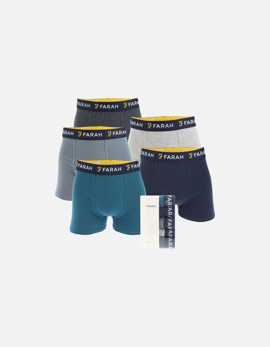 Mens Darrick 5 Pack Boxer Shorts, 2 of 1