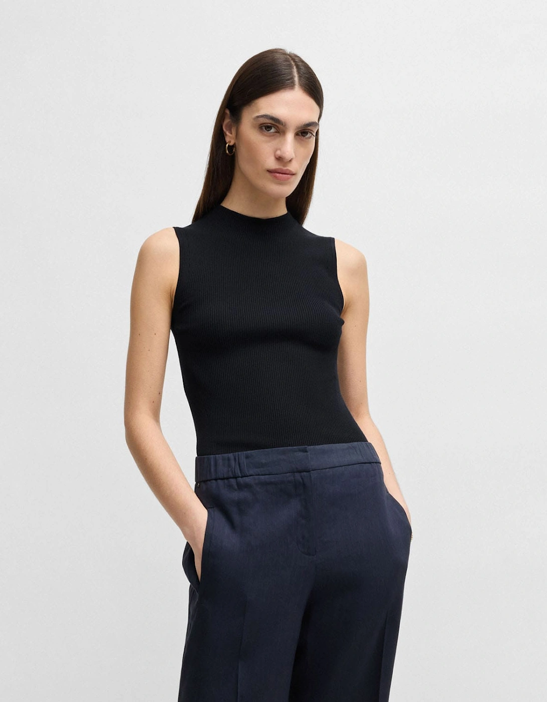Feskies Ribbed Top with Mock Neckline, 6 of 5