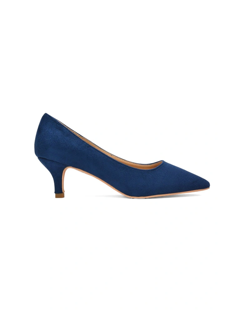 'Cali' Pointed Toe Low Stiletto Kitten High Heel Court Shoes