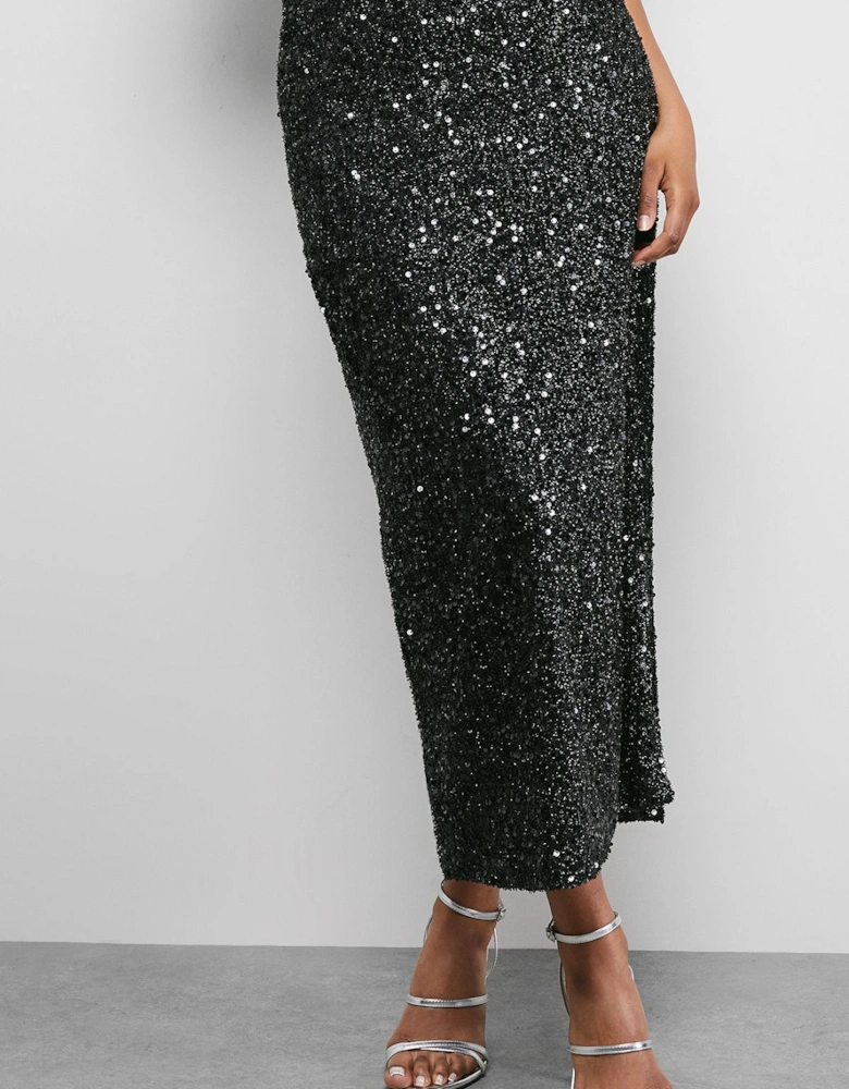 Tinsel Sequin Midaxi Skirt Co ord