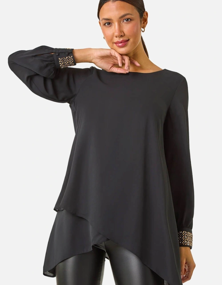 Embellished Detail Layered Top