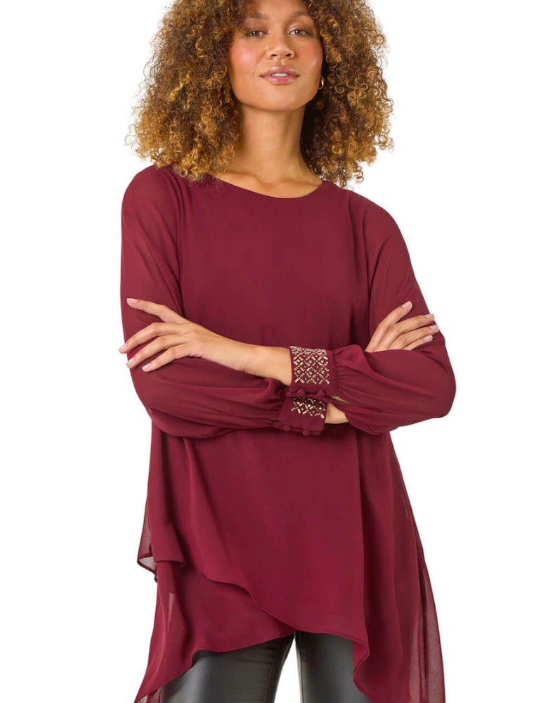 Embellished Detail Layered Top
