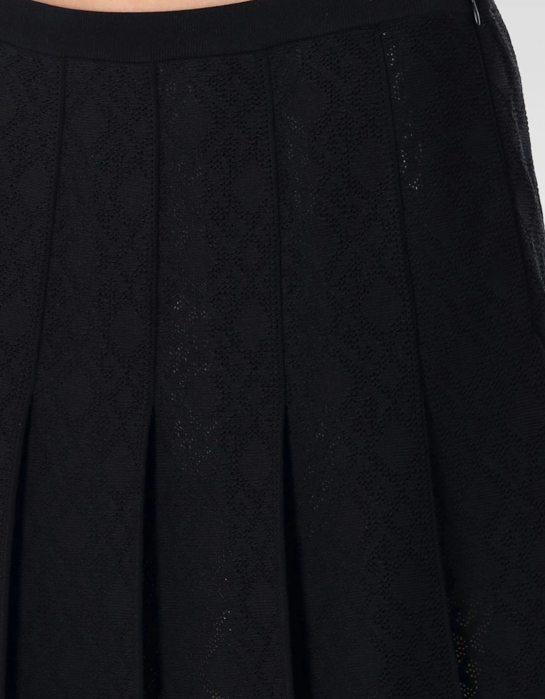 Knit Pleated Mini Skirt