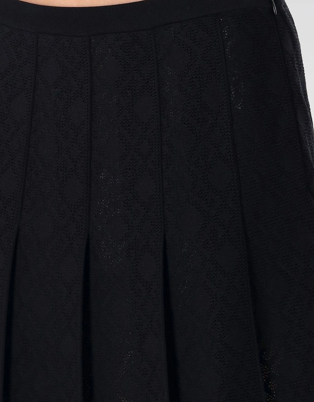 Knit Pleated Mini Skirt