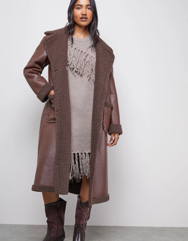 Fringe Column Mini Dress