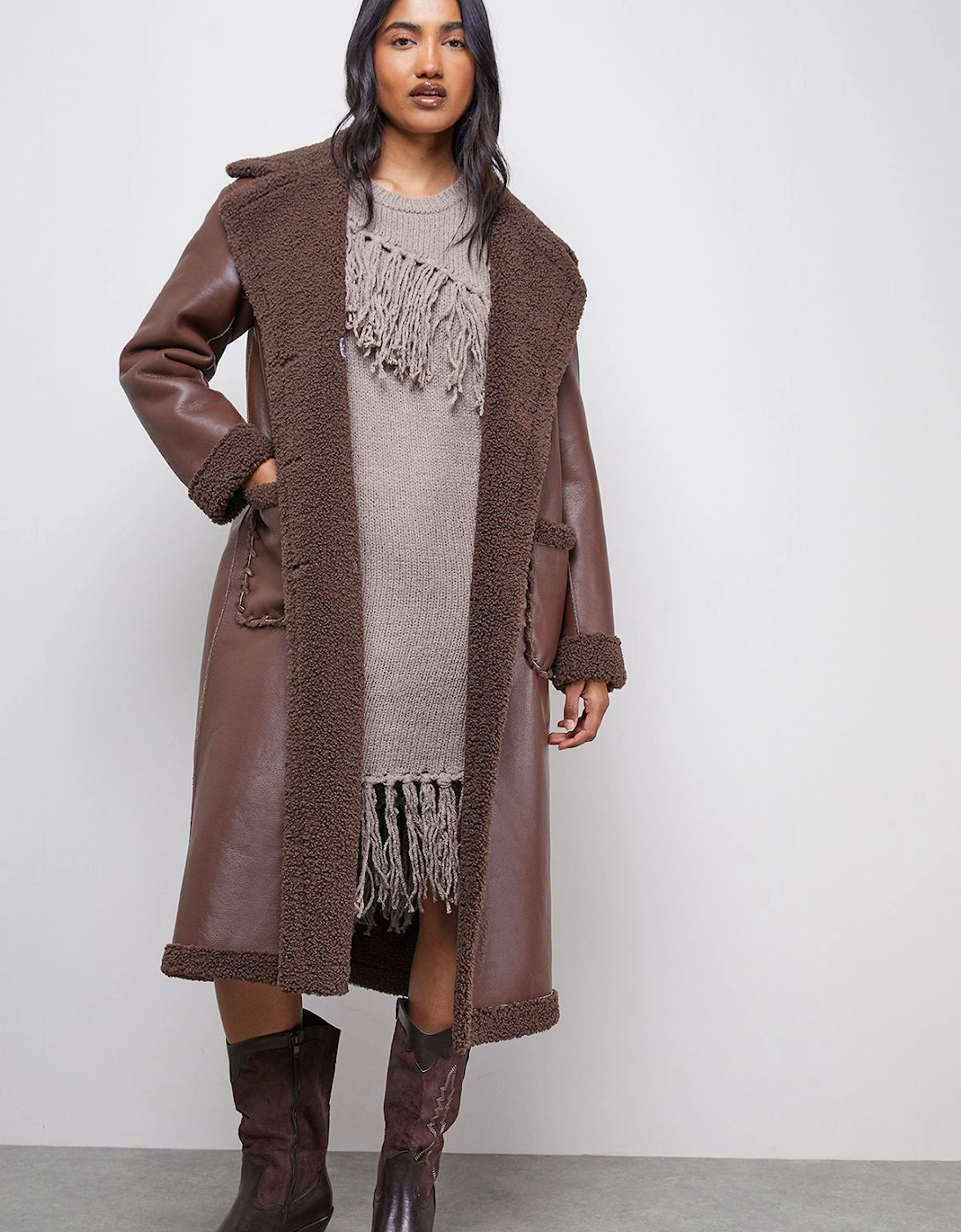 Fringe Column Mini Dress, 2 of 1