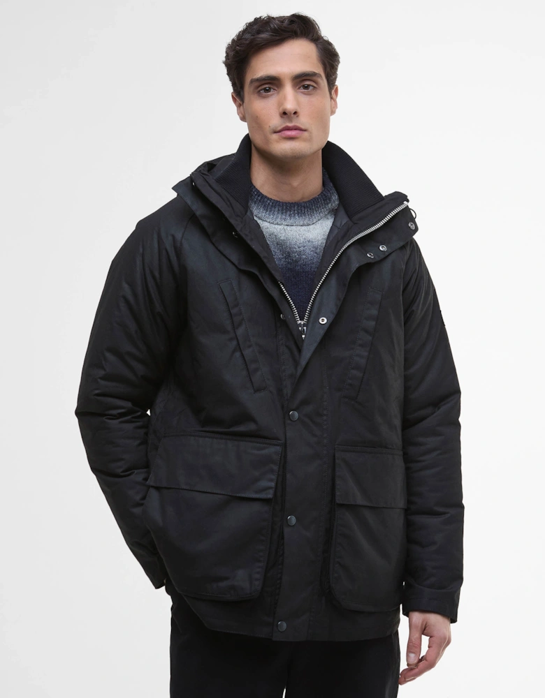 Oakdale Mens Wax Jacket - Black