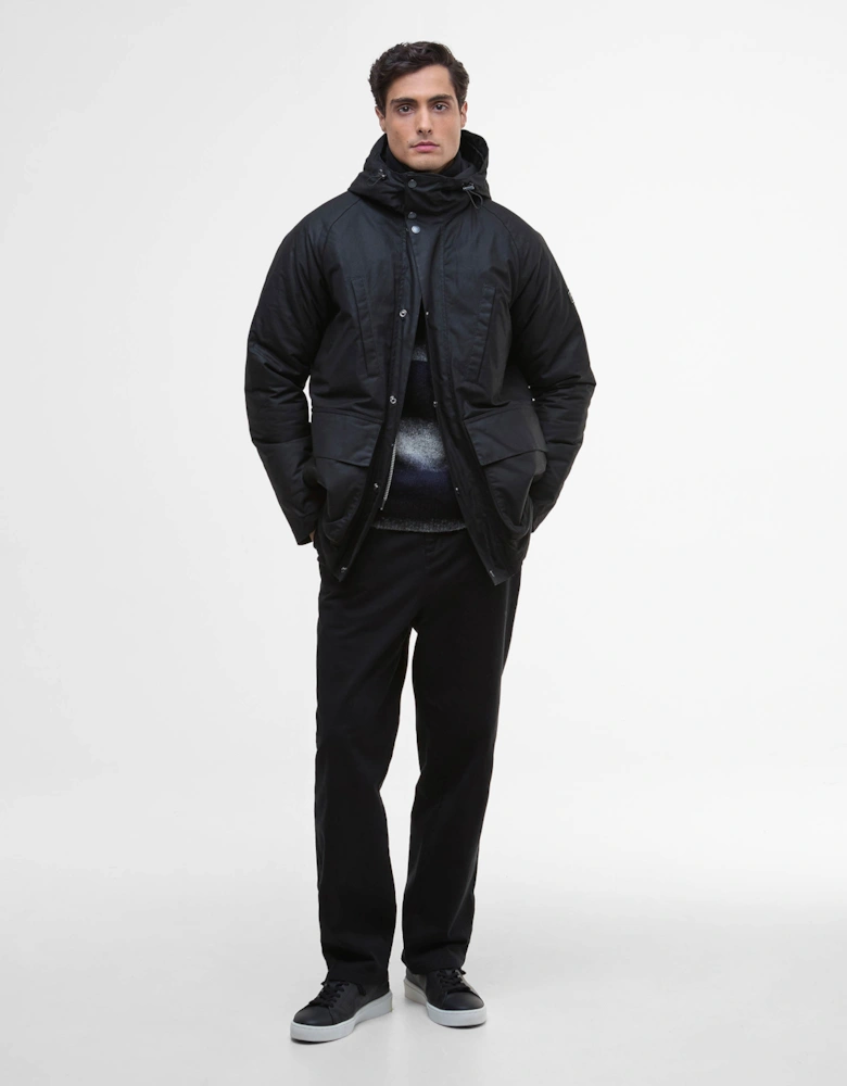 Oakdale Mens Wax Jacket - Black