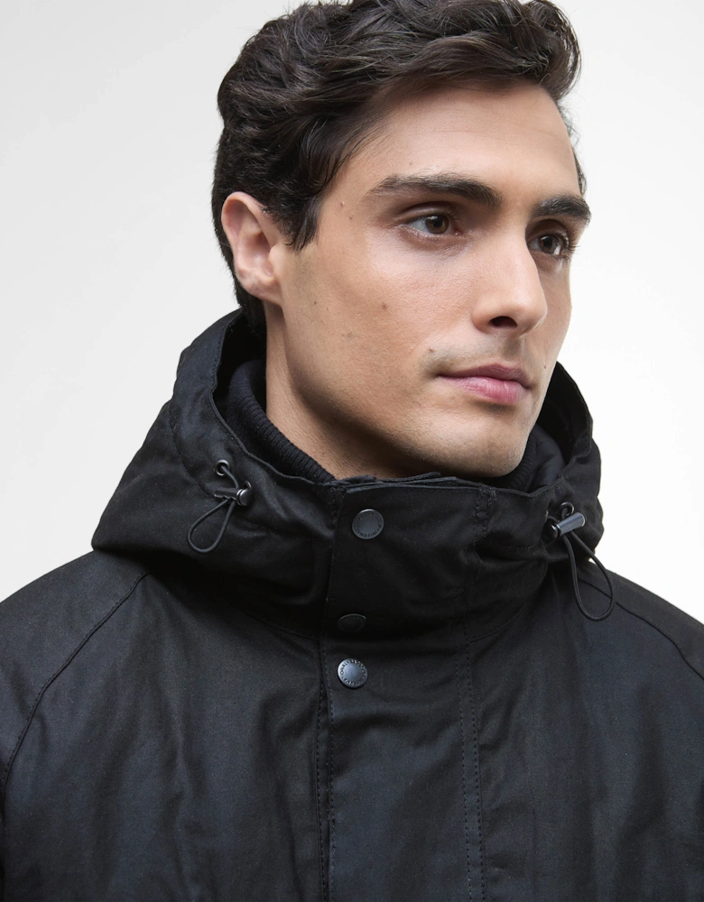Oakdale Mens Wax Jacket - Black