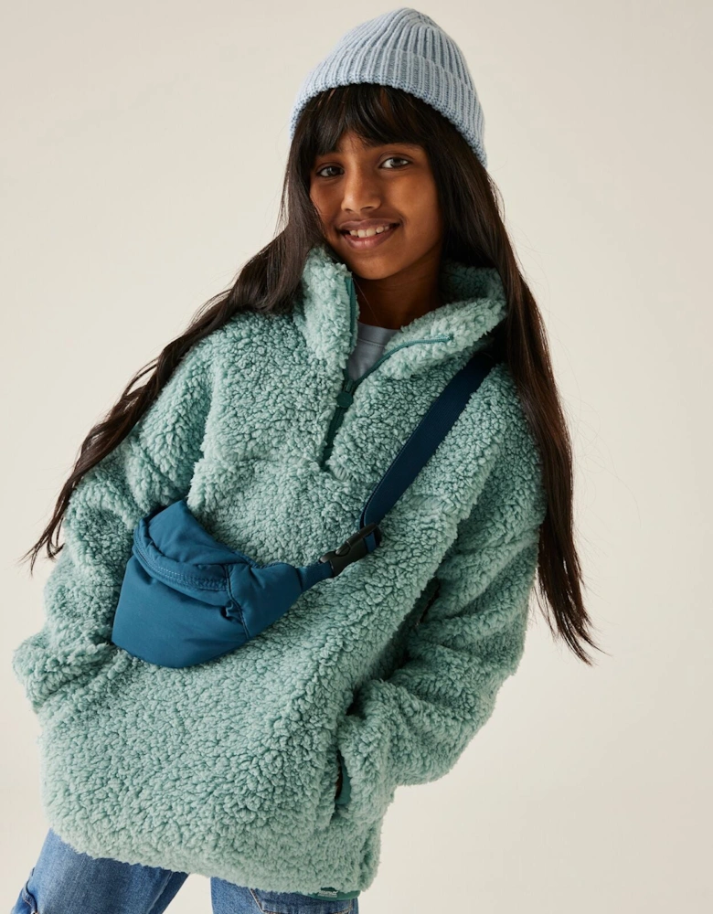 Kids Kaliza Half Zip Outdoor Fluffy Pullover Fleece