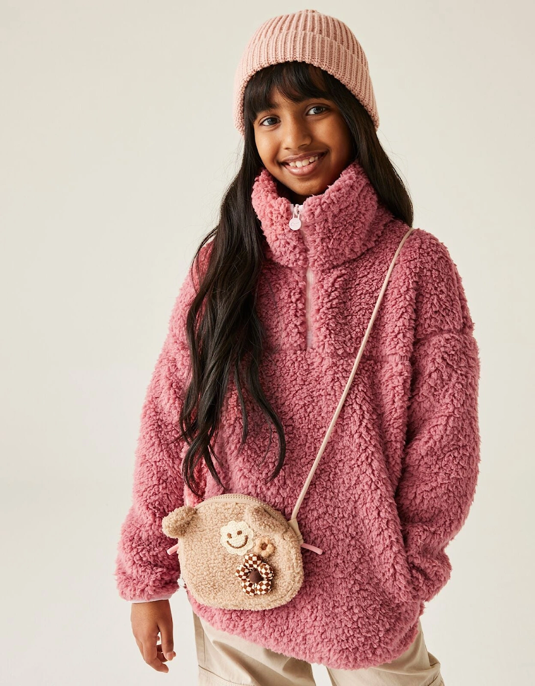 Regatta Kids Kaliza Half Zip Outdoor Fluffy Pullover Fleece