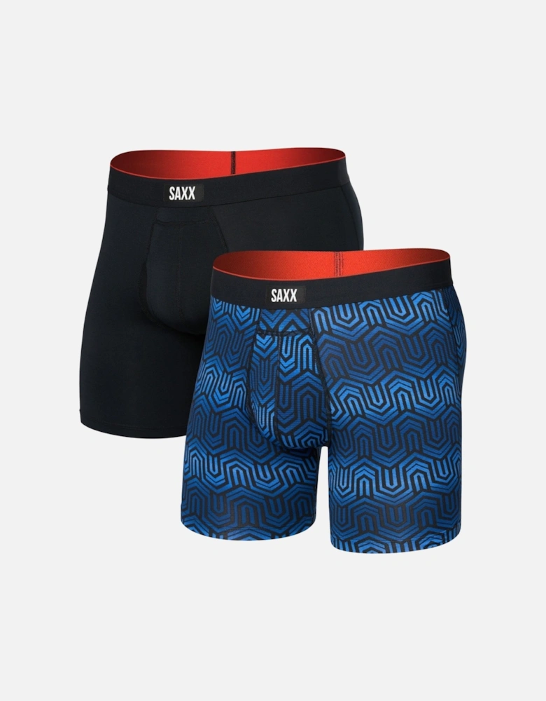 Mens Multi-Sport Mesh 2 Pack Boxer Shorts