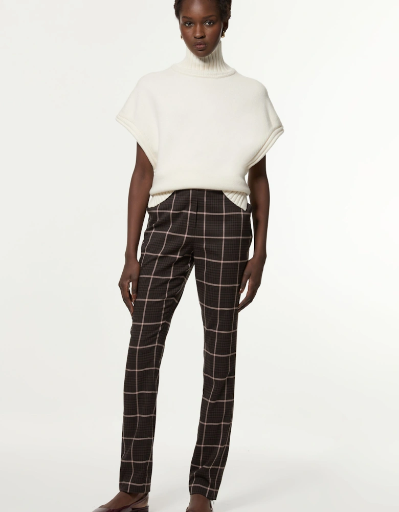 Check Straight Leg Tailored Trouser