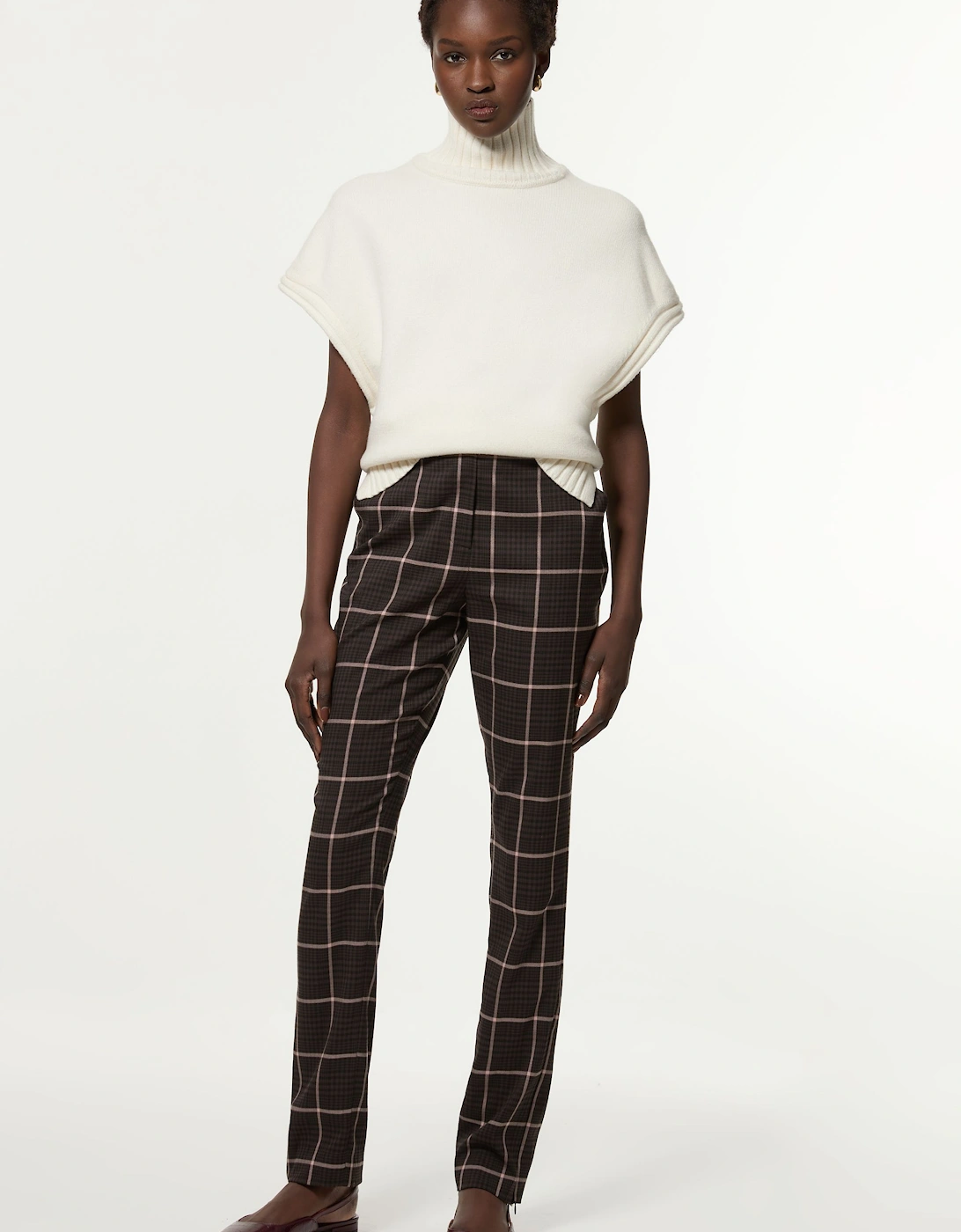 Check Straight Leg Tailored Trouser, 2 of 1