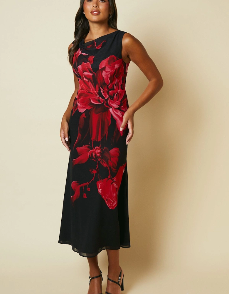 By Coast Georgette Printed Sleeveless Midi Dress